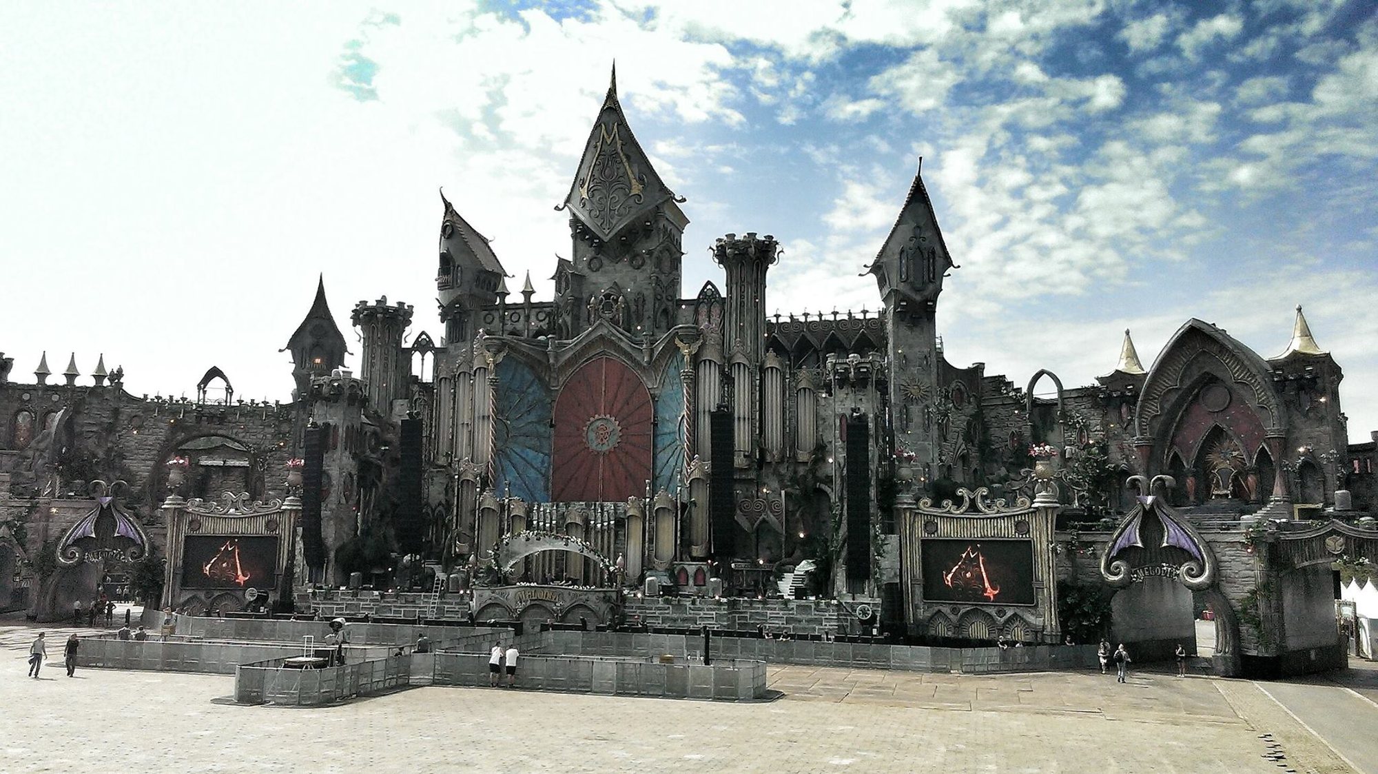 The finished frontage shortly before opening